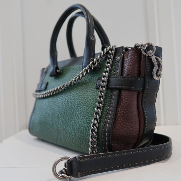 COACH Swagger  Chain Leather Crossbody Bag - Picture 4 of 12